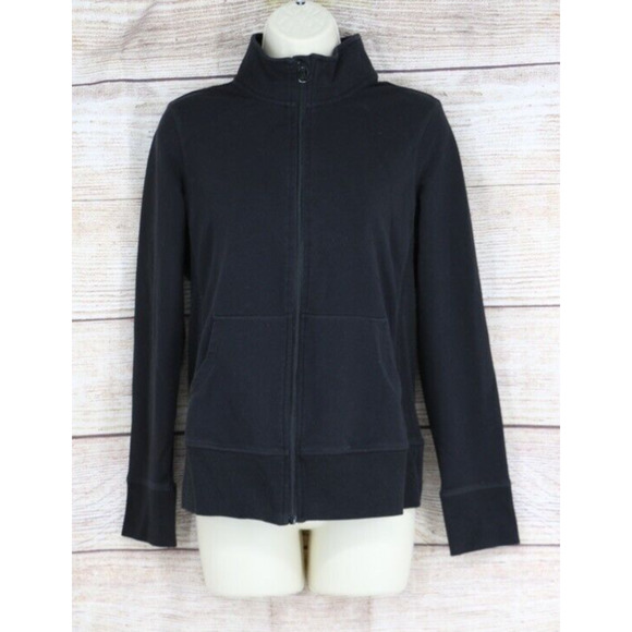 Danskin Now Womens Size Small 4-6 Full Zip Light Jacket Black - Picture 1 of 6